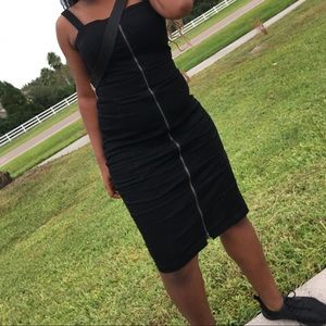 Bold Elements Black Zipper Dress